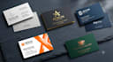 create a modern luxury minimalist business card design