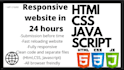 create responsive html css and javascript website