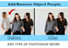 add or remove object, logo or people and photo editing