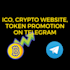 promote your ico,crypto website,signal group on telegram