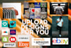 upload designs on pod websites