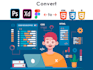 convert PSD to html, xd to html, figma to html, responsive