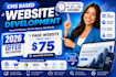 develop a cms website using wordpress, webflow, shopify, wix and squarespace
