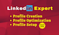 do professional linkedin profile creation and optimized