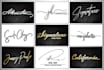 design hand drawn signature logo