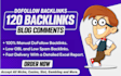 build 120 dofollow blog comment backlinks high da low spam