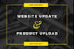 editing the website with a new features,adding products