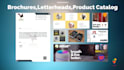design brochure, editable letterhead, product catalog