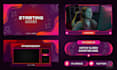 design full custom stream overlay screen pack for gamers