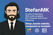 setup joomla website, component or template