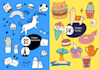 create cute doodle art illustration, and cartoon