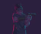 make awesome neon vector style