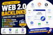 build high quality web 2 backlinks manually for SEO
