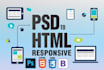 convert PSD, xd, figma to HTML CSS js pixel perfect