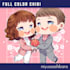 draw cute couple chibi illustration
