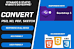 develop a responsive website with HTML CSS and bootstrap