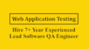 do qa testing and manual testing for your website or web app