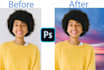 change image background, resize, and color correction