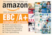 do attractive amazon ebc a plus content, listing image design