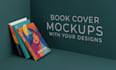 put your book cover image to 3d mockup layout design