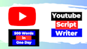 write a unique youtube video script