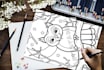 draw a coloring book for children