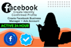 create a facebook business page setup, and cover design