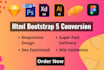 convert figma to html, xd to html, responsive bootstrap 5