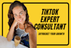 be your expert tiktok consultant