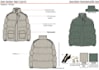 design trendy varsity and quilted jacket and tech pack