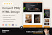 convert psd to html figma to html css xd to html bootstrap 5 responsive website