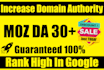 increase domain authority moz da pa to 30 plus