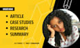 write business research, case study analysis and articles