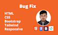fix html css bootstrap tailwind responsive issues