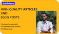 write high quality articles and blog posts