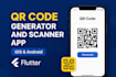 develop qr code generator and scanner app for ios , android