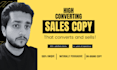 write creative high converting sales copy, and landing page copy