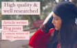 write high quality and well researched articles