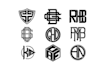 design modern monogram and initial letter business logo