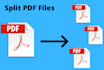 do split PDF files I am good at this work