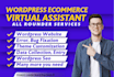 be your virtual assistant for wordpress,ecommerce VA
