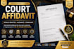 draft a professional court affidavit