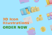 create 3d icon illustrations