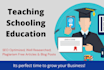 write research articles on  teaching schooling education
