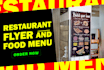 design restaurant flyer and food menu
