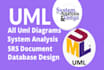 do srs, system analysis, design uml class use case sequence activity diagrams