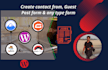 fix or build contact  form, guest post form with wordpress