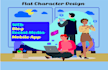 create modern flat vector illustration  for web or business