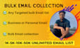 provide a bulk email collection business or personal email list