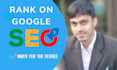 rank on google first page by on page SEO